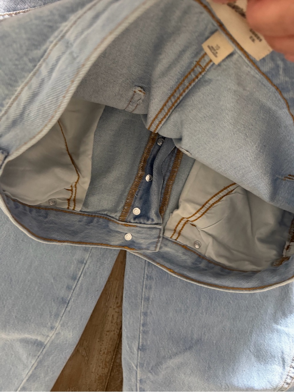 High Rise Barrel Light Wash Denim Jeans - Picture 10 of 13